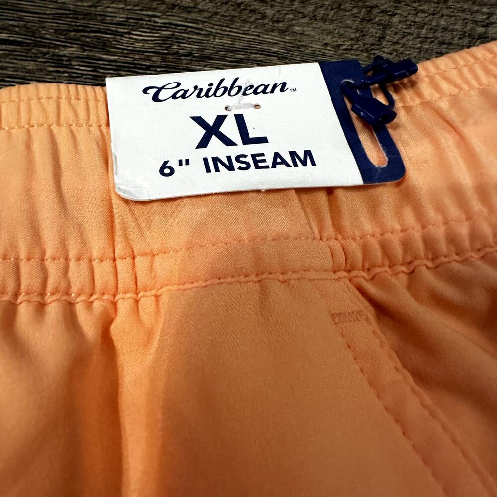 Caribbean Men's Light Orange Boxer Brief Liner Swim Trunks Shorts Size XL NWT - Picture 4 of 6